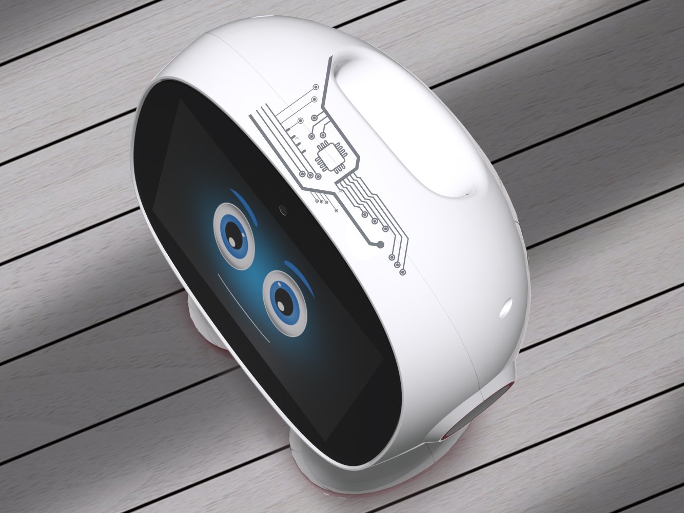 Top-down view of MISA robot showing its sensors